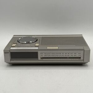 Vintage Magnavox D-3090/17 Silver Clock Radio 2 Band Slumber Snooze‎ Tested